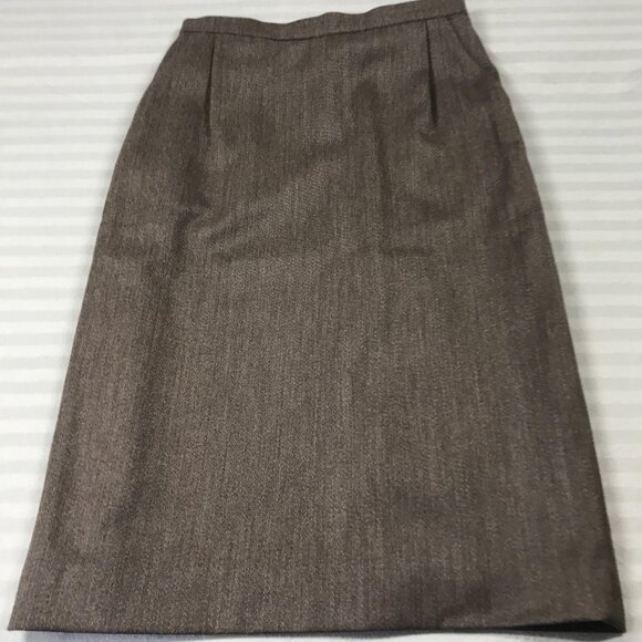 Harry Rosen Skirt Suit Womens 10 Brown Plaid Wool Cashmere Blazer Jacket Set - Picture 10 of 16